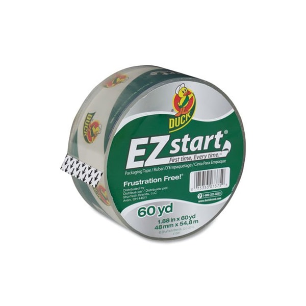 Henkel Duck, EZ START PREMIUM PACKAGING TAPE, 3in CORE, 1.88in X 60 YDS, CLEAR CS60C - main